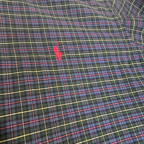 Polo Ralph Lauren Mens Green Plaid Button Down Shirt Long Sleeve Pony Logo XL - Picture 4 of 12